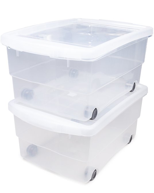 2x Rollbox mit Deckel 80L stabile Ausführung 