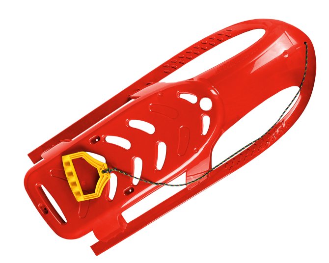 Kinderschlitten Rennrodel Bob Bullet mit Metallkufen rot 