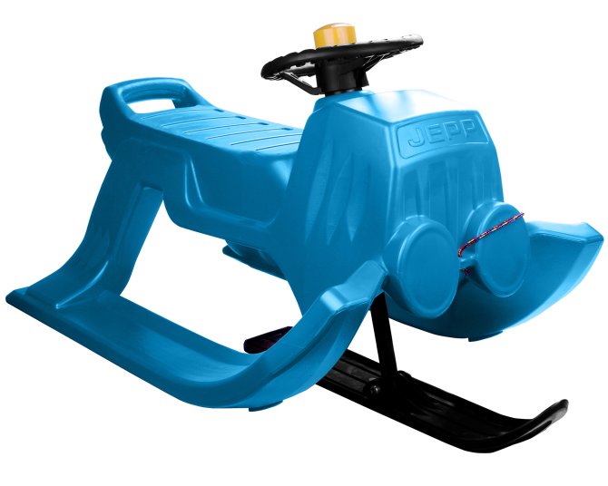 Lenkschlitten Rennrodel Jepp Control mit Metallkufen blau 