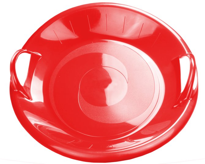 Schlitten Tellerschlitten Kamikaze rot 60cm 