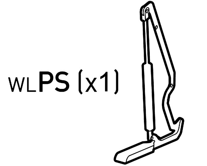 Gasdruckdämpfer Scharnier Mülltonnenbox Arc & Max WLPS 140N 