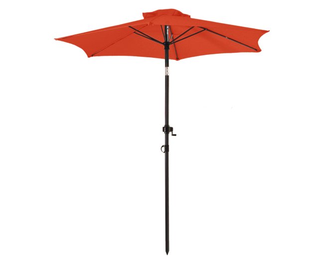 Marktschirm 180 cm terracotta 38 mm Rohr mit Kurbel 