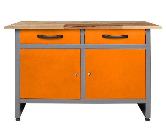 Werkbank Werner 120 cm orange H85 