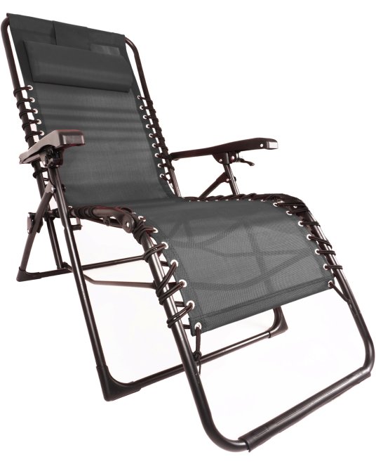 Ergolax faltbare Sonnenliege Relax Gartenliege anthrazit 
