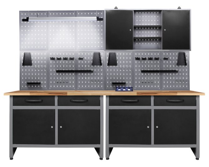 Werkstatt Set Werner 240cm LED Bluetooth & Steckdose 