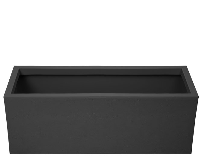 Pflanzkübel Basalt 57 L Blumentopf einwandig anthrazit 