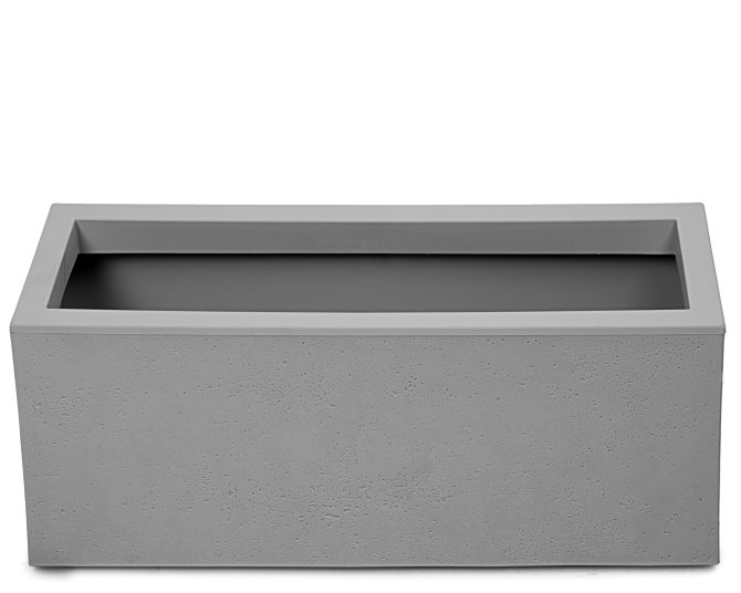 Balkonkasten Basalt 25 L Blumentopf einwandig grau 