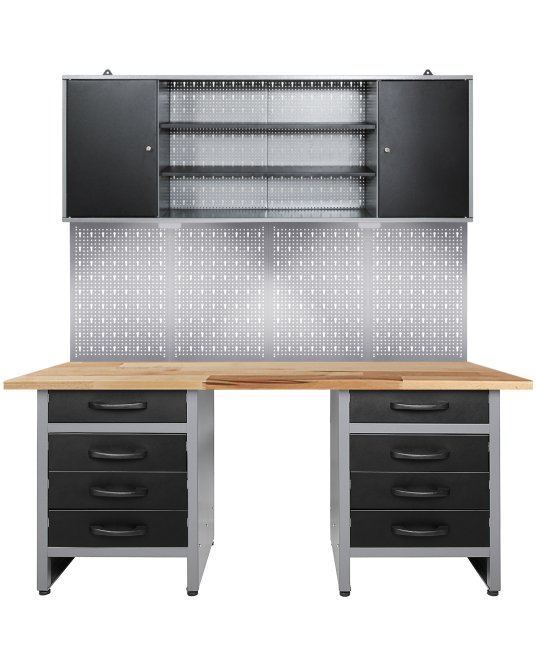 Werkstatt Set Bernd 160 cm mit Sitzraum LED 