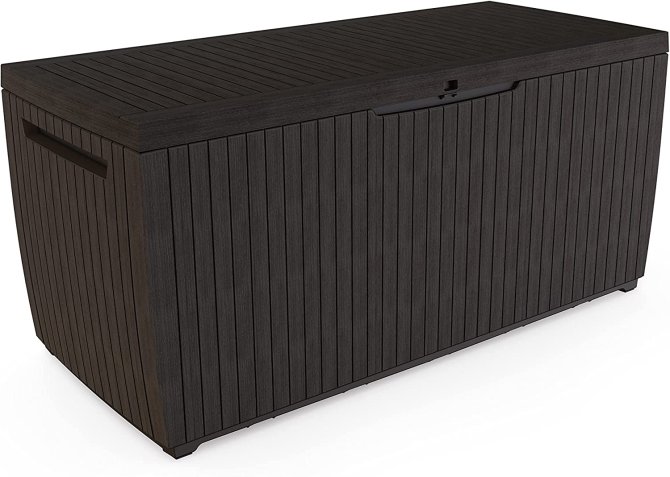 Keter Kissenbox Sitztruhe Gartenbox Springwood braun 