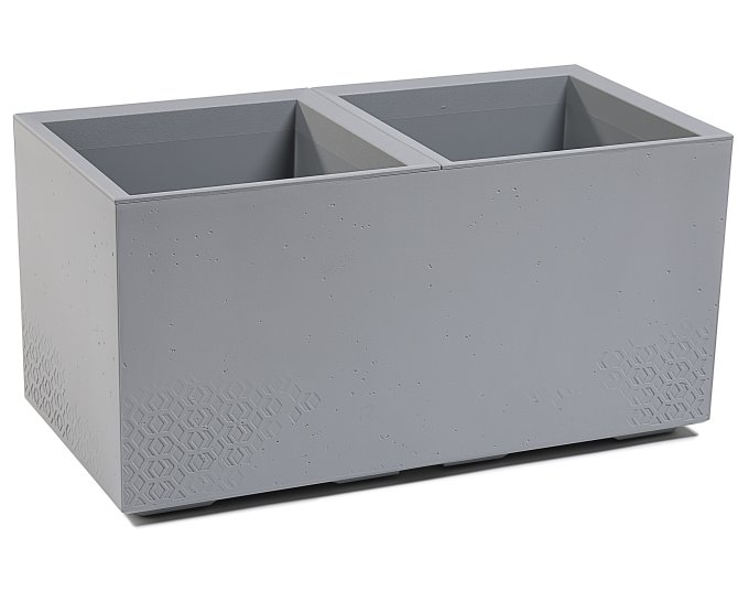 Pflanzkübel Beton 80 Caro Rollen 100% recycled hellgrau 