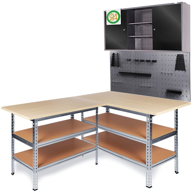 Werkstatt Ecklösung Uwe Premium komplett schwarz 