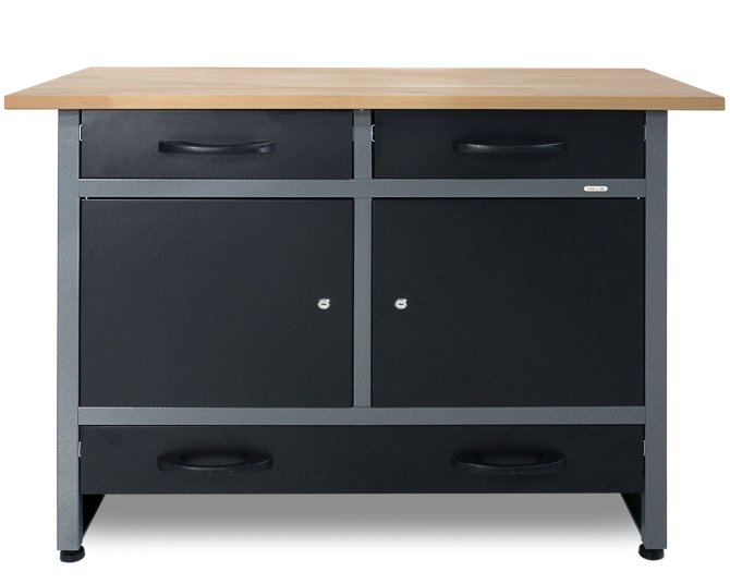 Werkbank Werktisch Werner Plus 95cm schwarz 