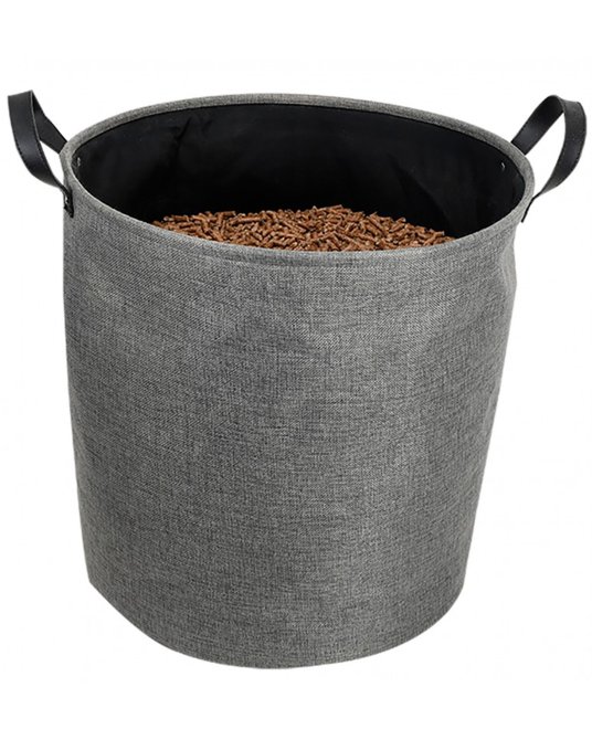 Tragetasche Filztasche für Pellets Kaminholz grau 70L 
