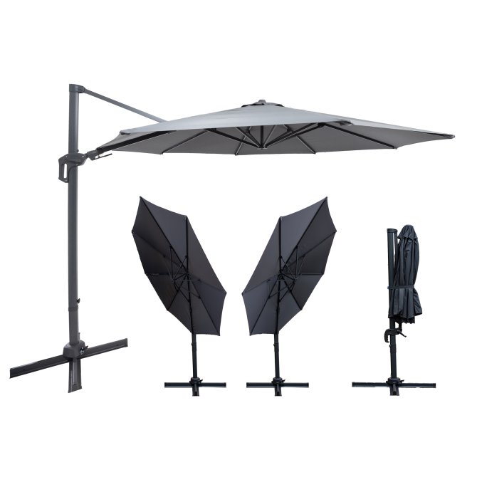 Profi Deluxe-Sonnenschirm Roma 345 cm 
