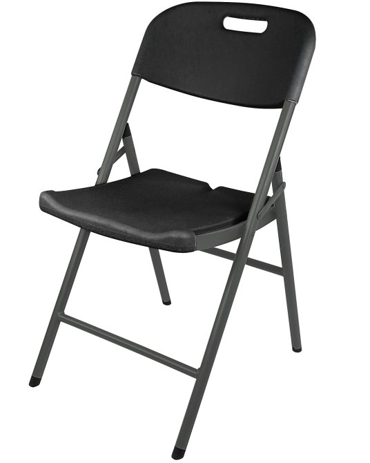 Klappsessel Blasformen HDPE/Stahl schwarz 