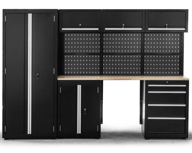 XL Männerküche 260cm Werkstatteinrichtung 9 Teile 