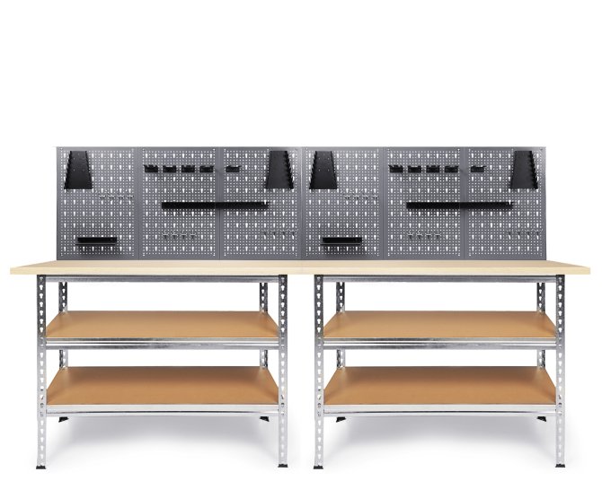 Werkstatt Set Uwe 240cm Melamin  + 2 Jochen 