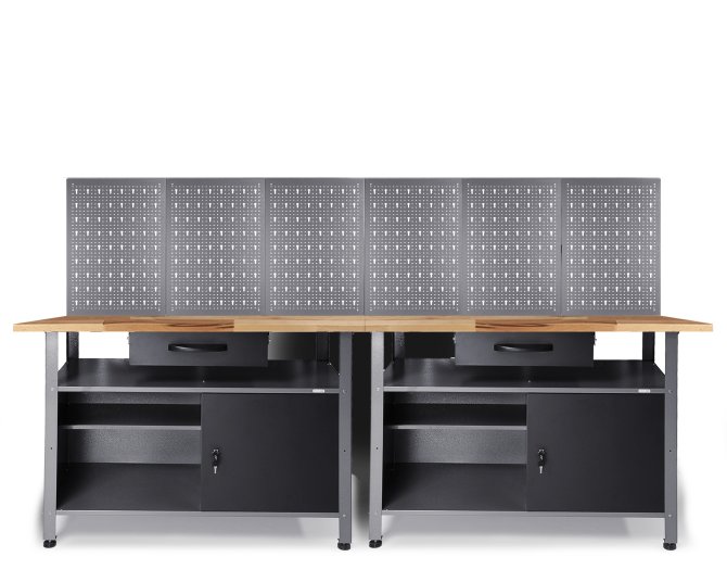 Werkstatt Set Klaus 240 cm 2 Schränke  
