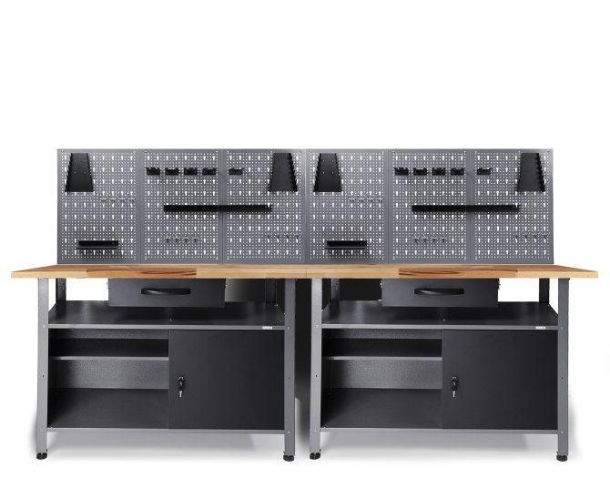Werkstatt Set Klaus 240 cm 2 Schränke  