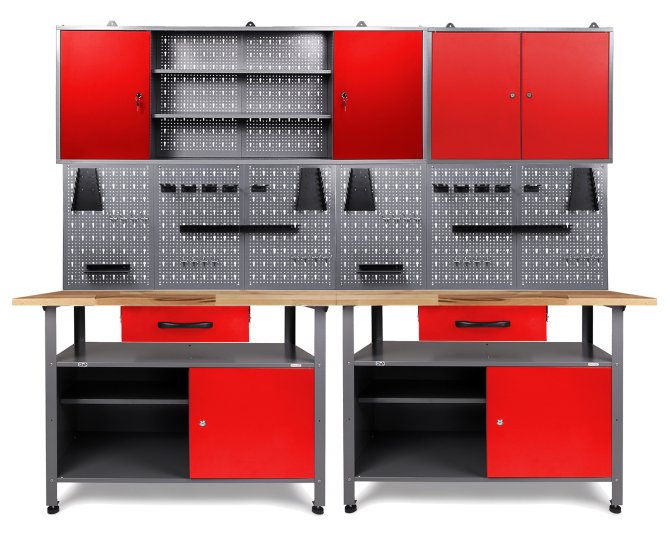 Werkstatt Set Klaus 240 cm 2 Schränke  