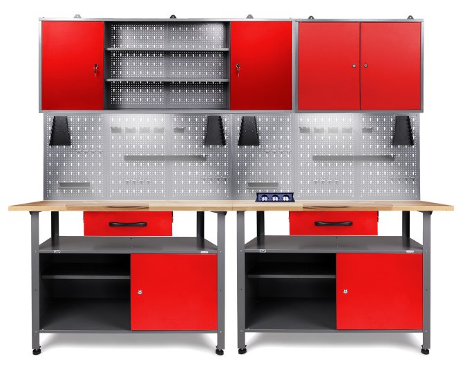 Werkstatt Set Klaus 240 cm 2 Schränke  