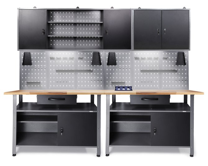 Werkstatt Set Klaus 240 cm 2 Schränke  