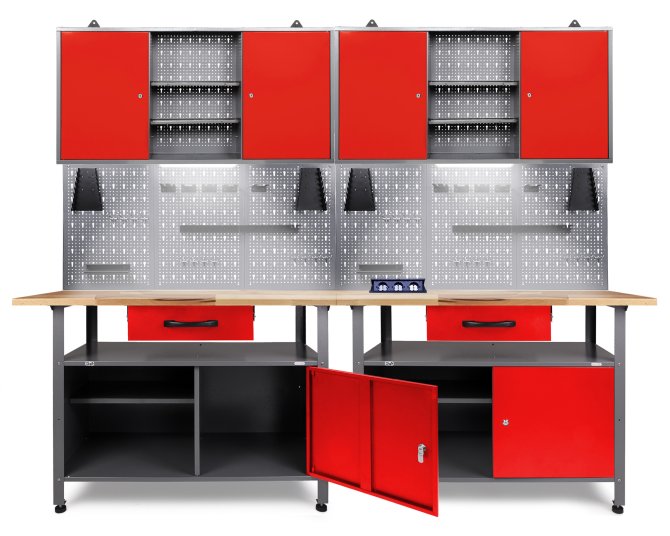 Werkstatt Set Klaus 240 cm 2 Schränke  