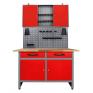 ONDIS24 Werkstatt Set Werner 120 cm 1 Schrank rot