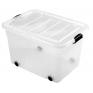 ONDIS24 Rollcontainer Rollbox 100 Liter transparent