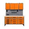 ONDIS24 Werkstatt Set Konny 160 cm 3 Schränke orange