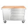 ONDIS24 Edelstahl Werkstattwagen 130 cm mit 10 Schubladen