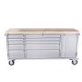 ONDIS24 Edelstahl Werkstattwagen 198 cm mit 10 Schubladen