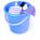 Eimer mit Kunststoffbügel blau 10 Liter