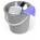 Eimer mit Kunststoffbügel grau 10 Liter
