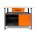 Werkstatt Set Ecklösung One 85 cm orange