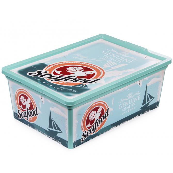 ONDIS24 Aufbewahrungsbox C Box S Design Fast Food mit Deckel