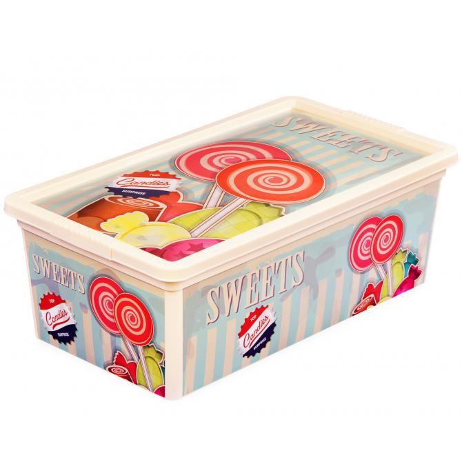 ONDIS24 Aufbewahrungsbox C Box XS Vintage Design Sweet mit Deckel
