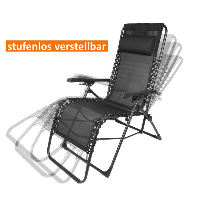 ONDIS24 faltbare Sonnenliege Relax anthrazit