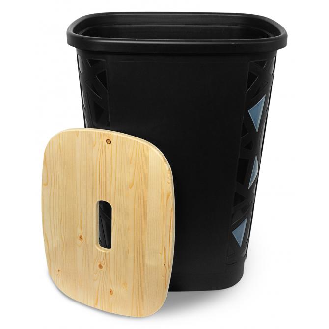 ONDIS24 Pellets Aufbewahrungsbox XL mit Holzdeckel 70 Liter