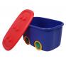 ONDIS24 Spielzeugbox mit Rollen Funny blau rot