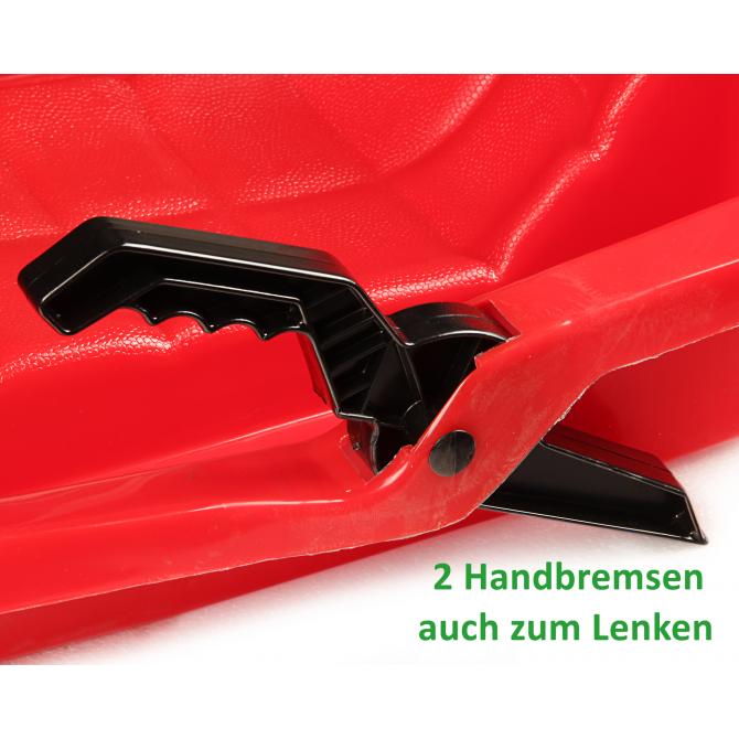 ONDIS24 Schlitten Basic Rodel rot 1-sitzer 76 cm