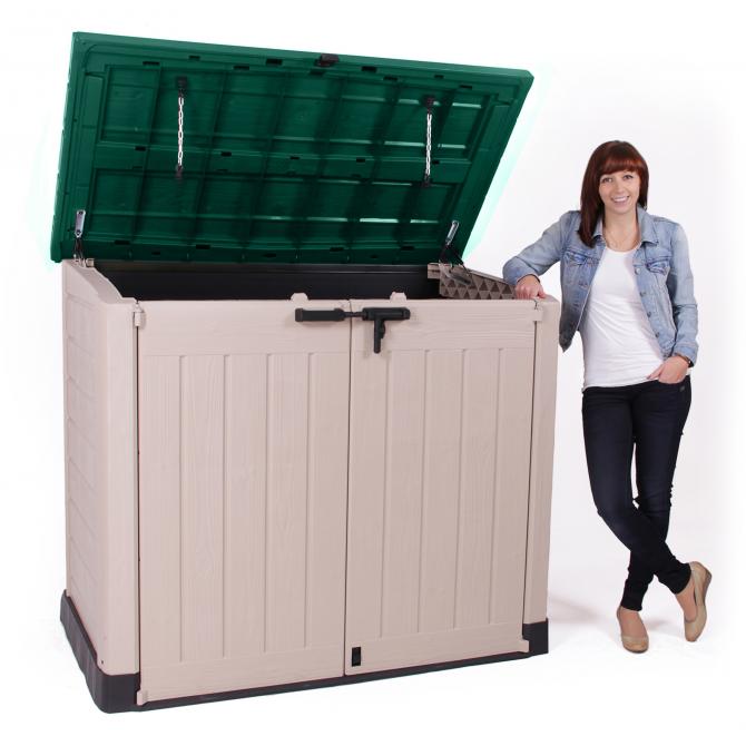 ONDIS24 Keter Geräteschuppen Mülltonnenbox MAX grün