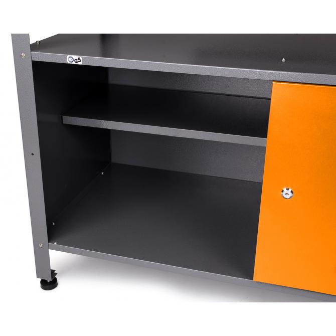 ONDIS24 Werkstatt Set Ecklösung One 85 cm orange Buche