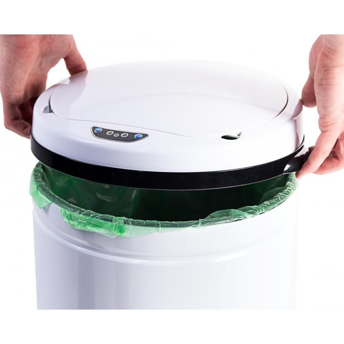ONDIS24 Mülleimer mit Sensor 30 Liter Weiß öffnet automatisch