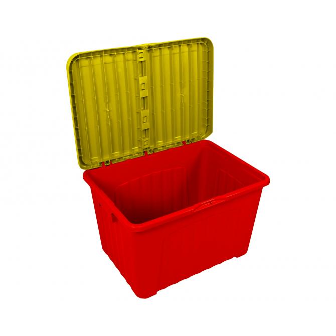 ONDIS24 Lagerbox Aufbewahrungsbox Pandorino gelb-rot