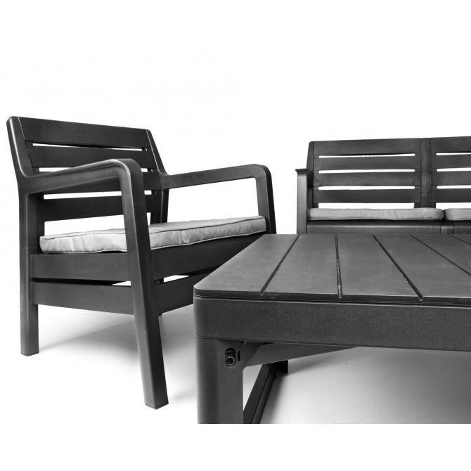 ONDIS24 Delano Loungemöbel mit Sitzbank und Tisch