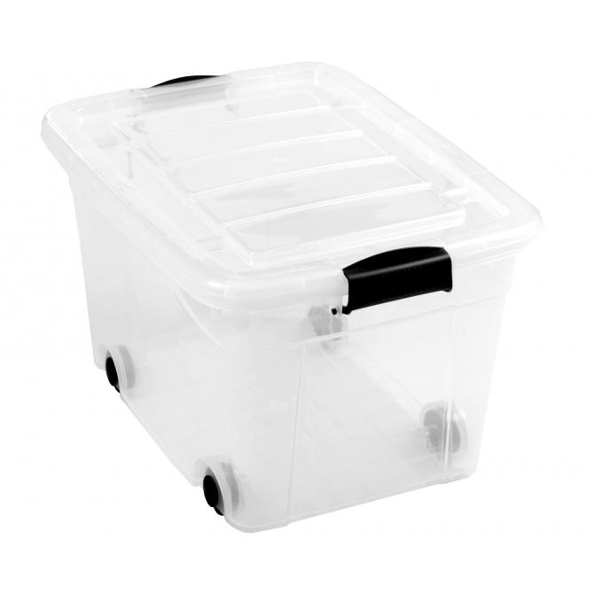 ONDIS24 Rollcontainer Rollbox 40 Liter transparent