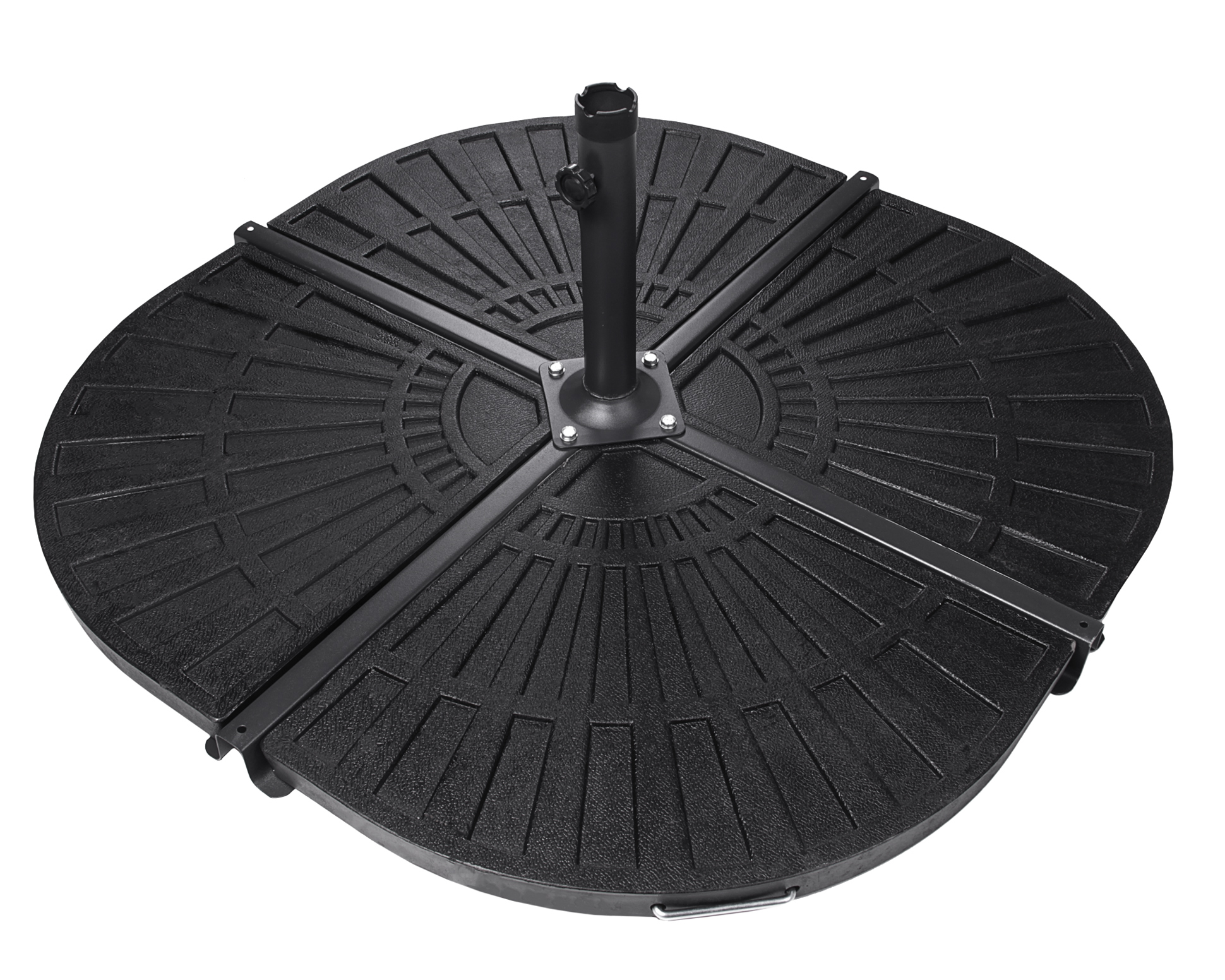 Plattenständer für Sonnenschirm Schirmständer Kreuz Metall Platten 40x40 cm