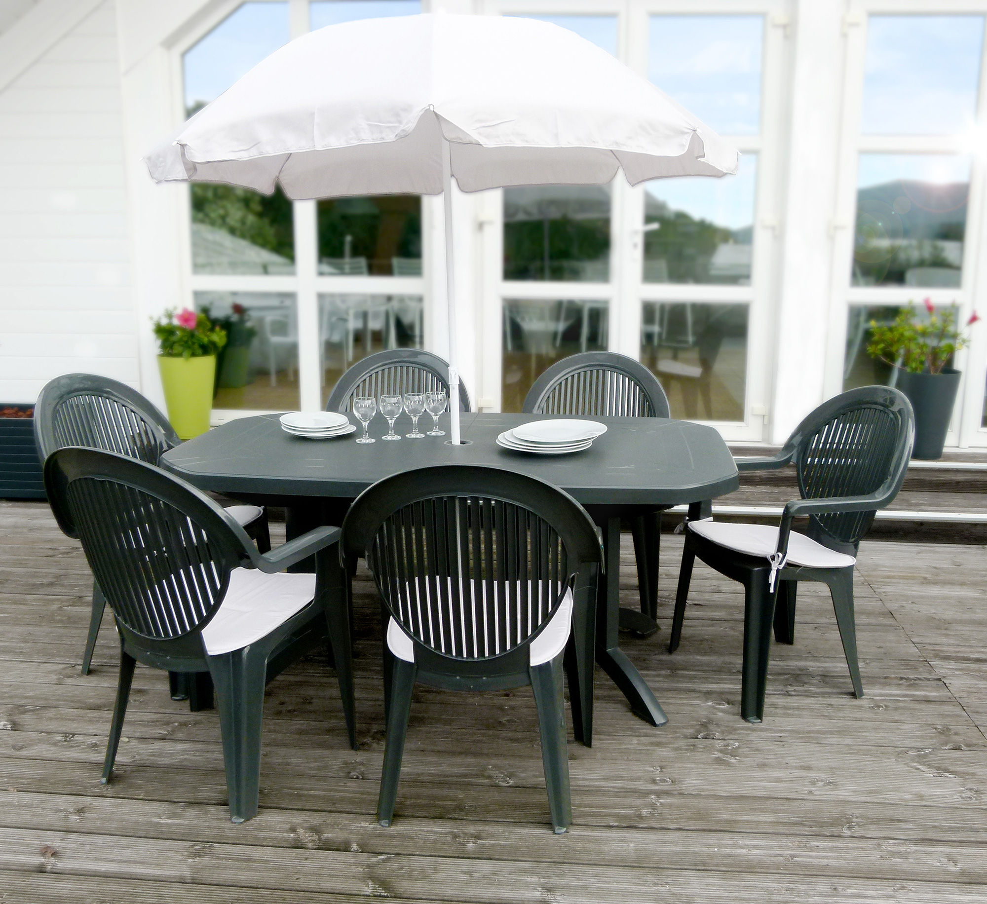 Ondis24 Gartengarnitur Vega 6 Personen Gartenmöbel Set günstig online kaufen | Sessel