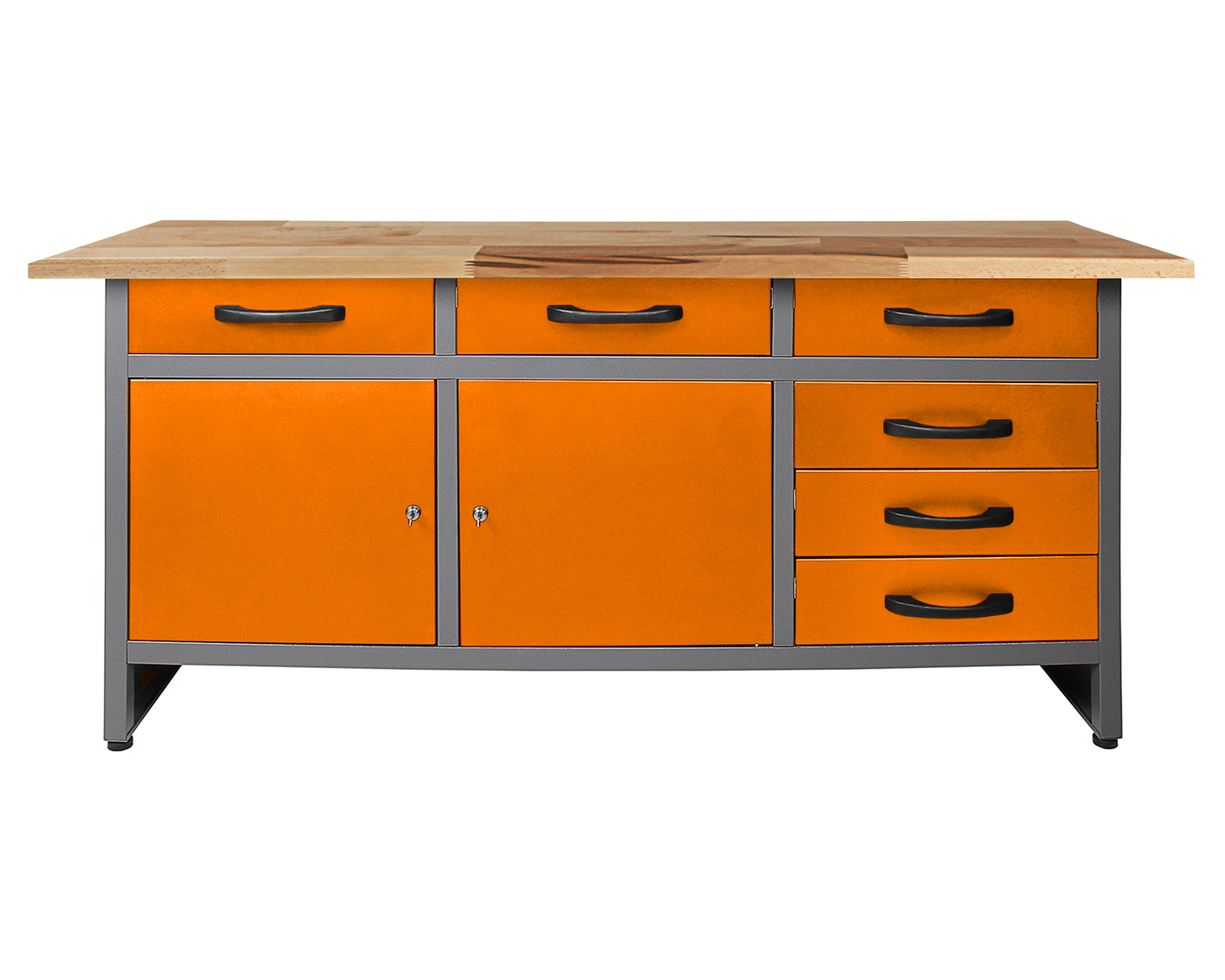 Ondis24 Werkbank Karsten 160 cm orange H85 günstig online kaufen | Werkbänke